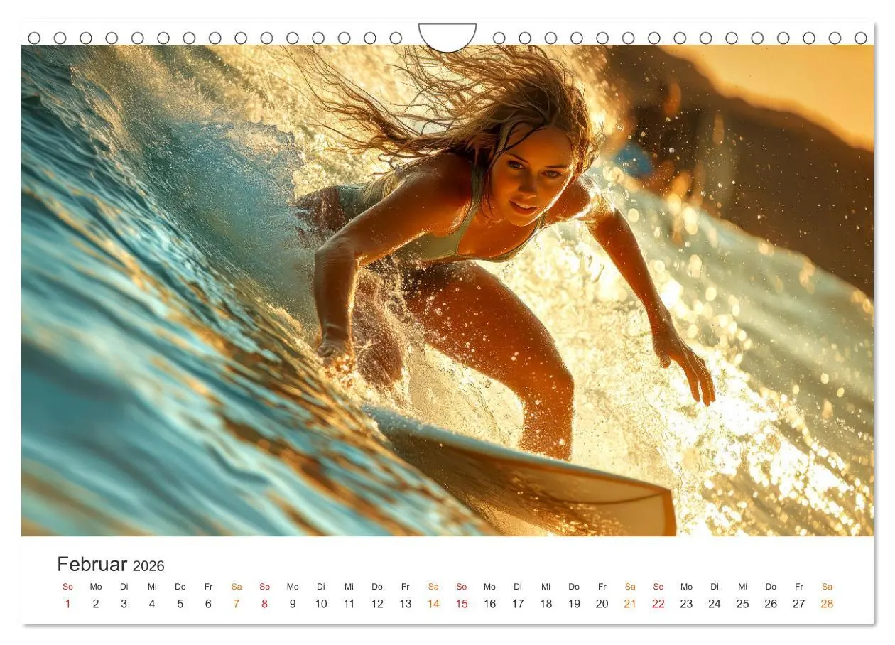 Bild: 9783457262184 | Surfen - Ride the Wave (Wandkalender 2026 DIN A4 quer), CALVENDO...
