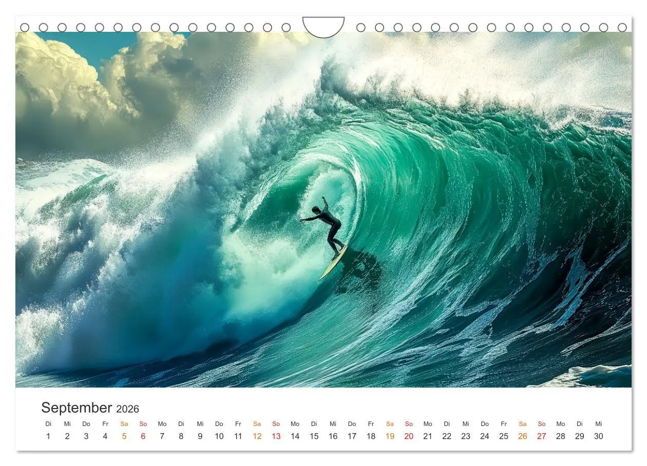 Bild: 9783457262184 | Surfen - Ride the Wave (Wandkalender 2026 DIN A4 quer), CALVENDO...