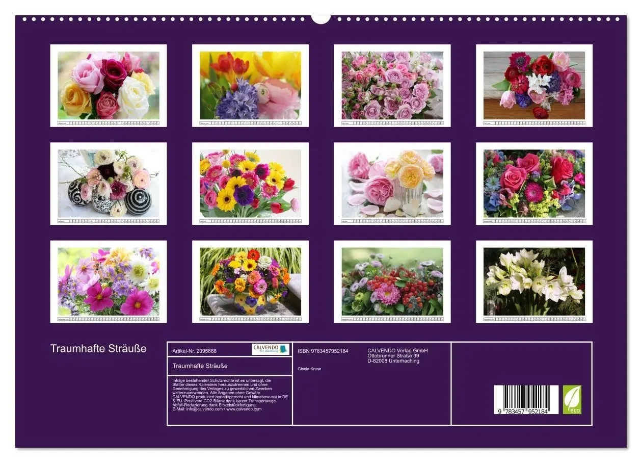 Bild: 9783457952184 | Traumhafte Sträuße (hochwertiger Premium Wandkalender 2026 DIN A2...