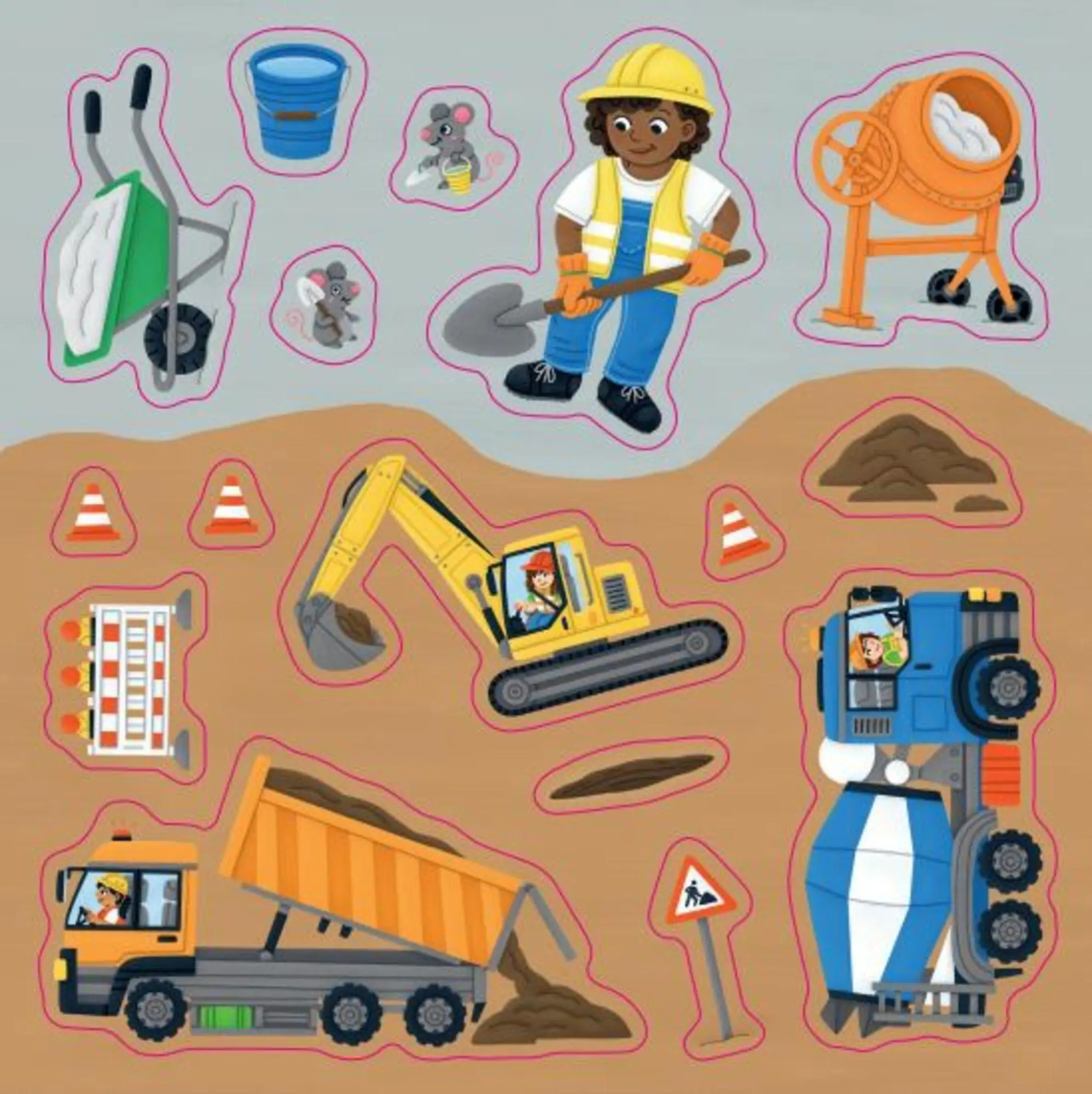 Bild: 4050003952284 | Meine Mini-Stickerwelt - Baustelle | Mit über 40 Stickern | Warnecke