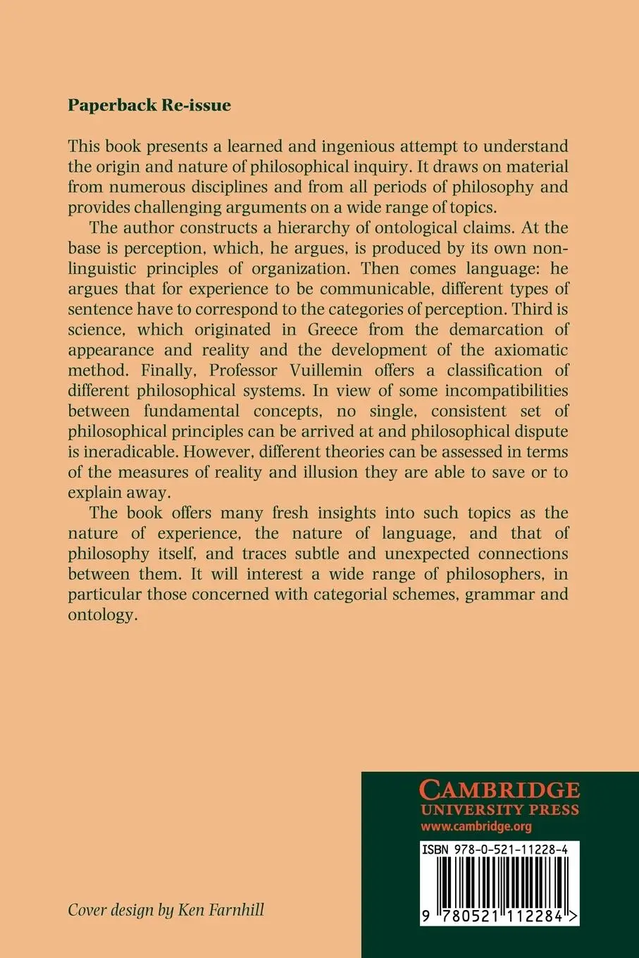 Rückseite: 9780521112284 | What Are Philosophical Systems? | Jules Vuillemin (u. a.) | Buch