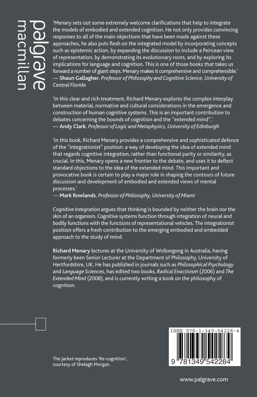 Rückseite: 9781349542284 | Cognitive Integration | Mind and Cognition Unbounded | R. Menary | xii