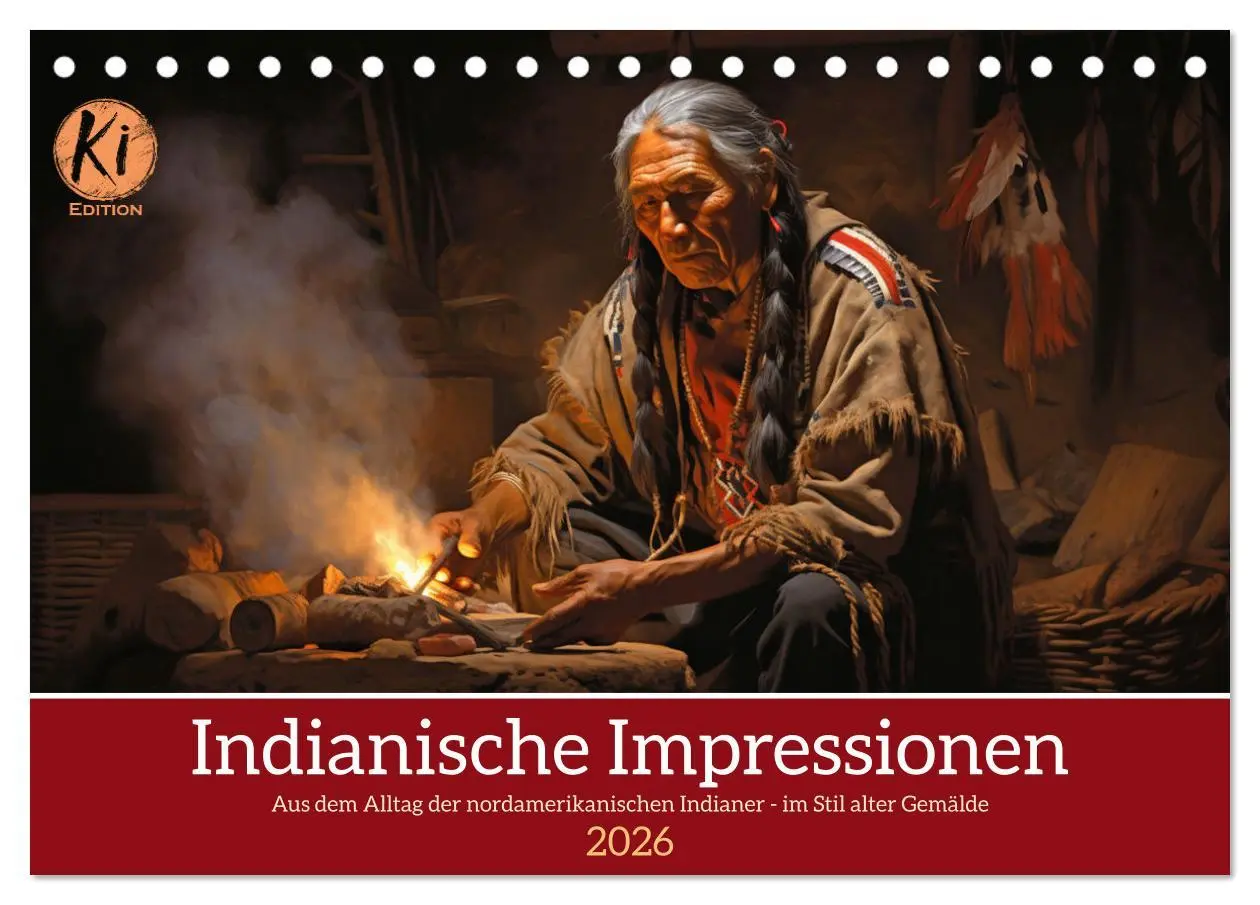 Cover: 9783457492284 | Indianische Impressionen (Tischkalender 2026 DIN A5 quer), CALVENDO...