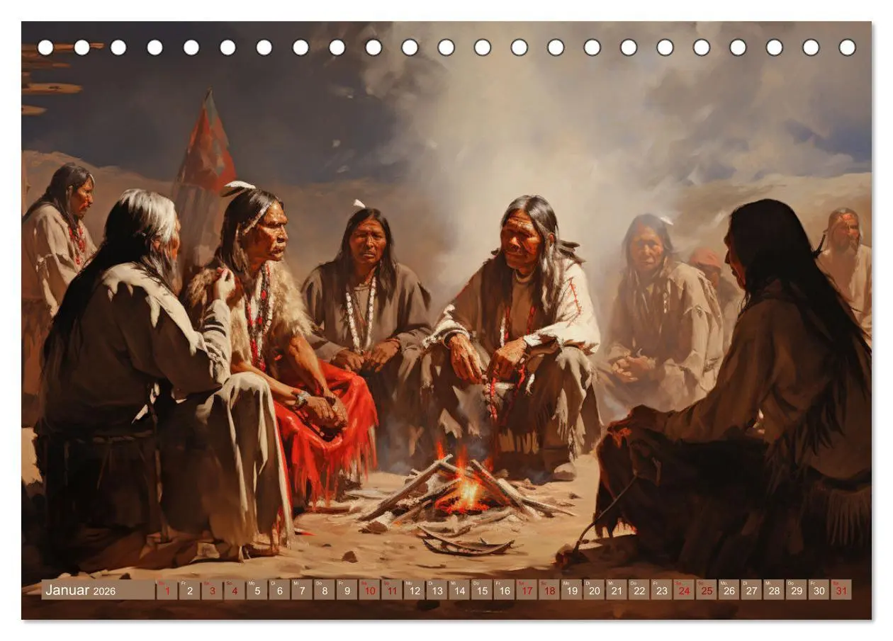 Bild: 9783457492284 | Indianische Impressionen (Tischkalender 2026 DIN A5 quer), CALVENDO...
