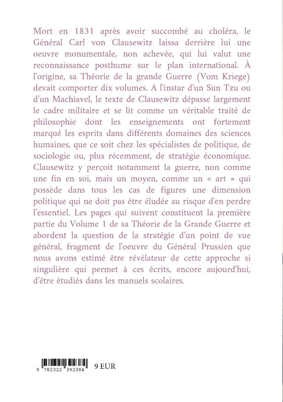 Rückseite: 9782322392384 | L'art de la stratégie | Carl Von Clausewitz | Taschenbuch | 2022