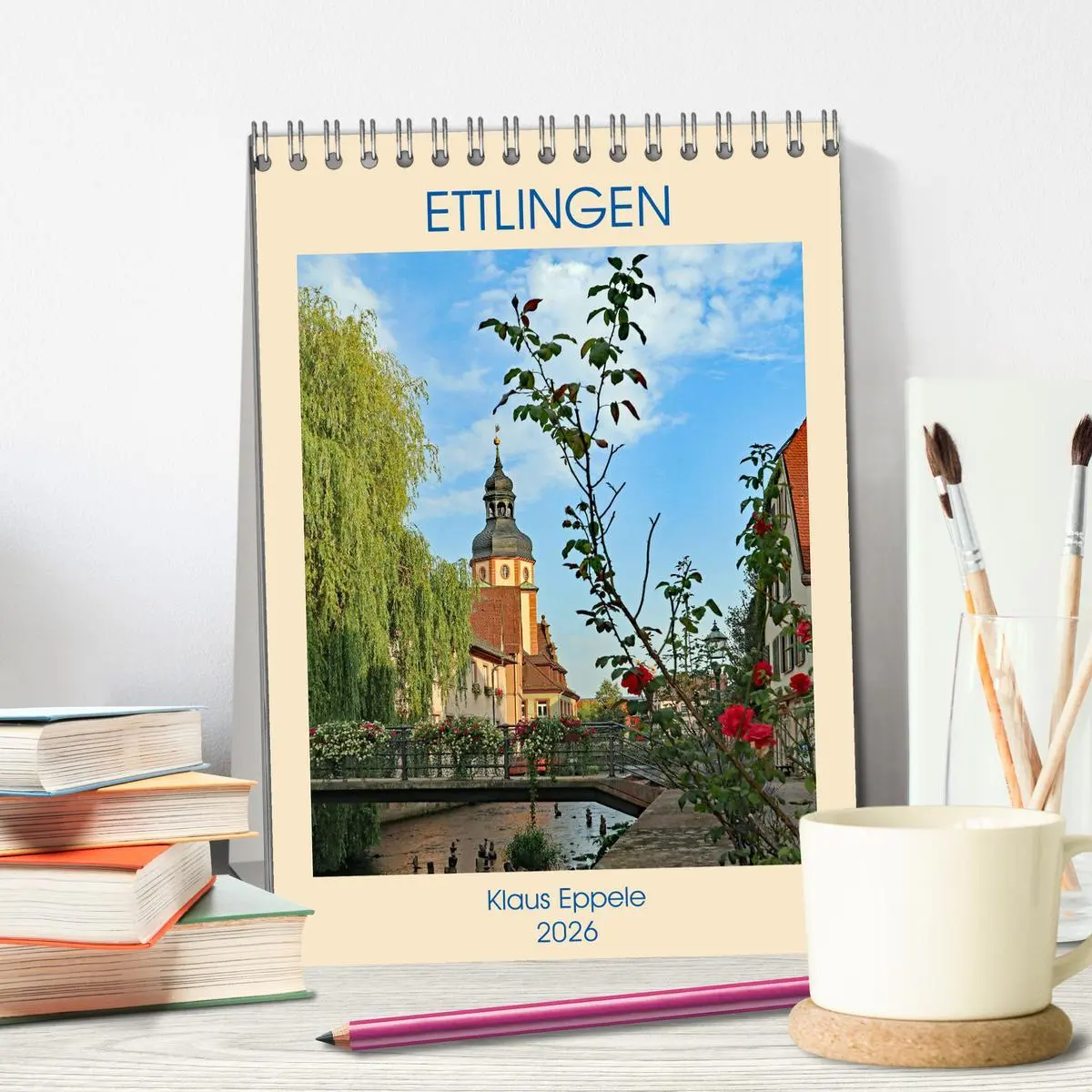 Bild: 9783516402384 | ETTLINGEN (Tischkalender 2026 DIN A5 hoch), CALVENDO Monatskalender