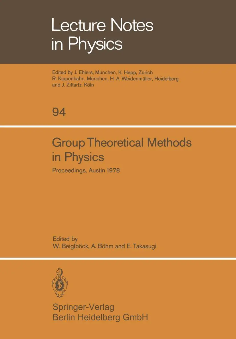 Cover: 9783540092384 | Group Theoretical Methods in Physics | W. Beiglböck (u. a.) | Buch