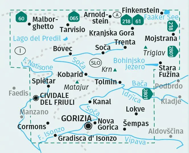 Bild: 9783991542384 | KOMPASS Wanderkarte 2804 Soca-Tal, Isonzo, Alpi Giulie / Julische...