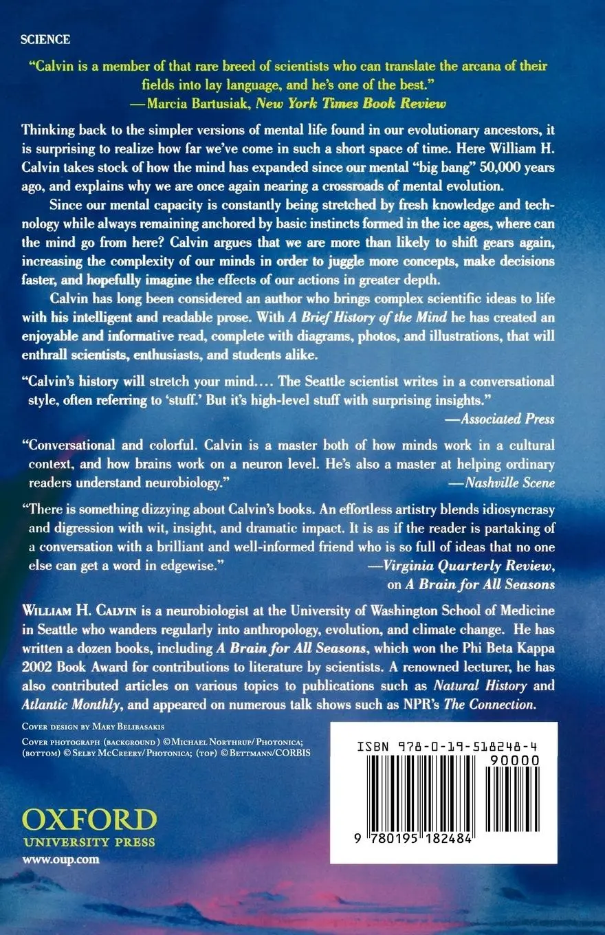 Rückseite: 9780195182484 | A Brief History of the Mind | From Apes to Intellect and Beyond | Buch
