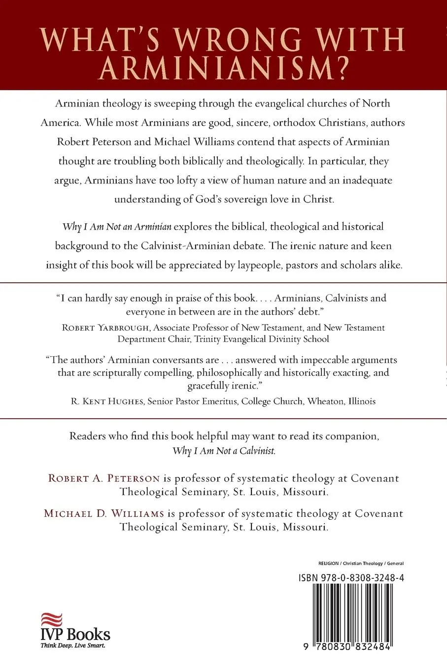 Rückseite: 9780830832484 | Why I Am Not an Arminian | Robert A. Peterson (u. a.) | Taschenbuch