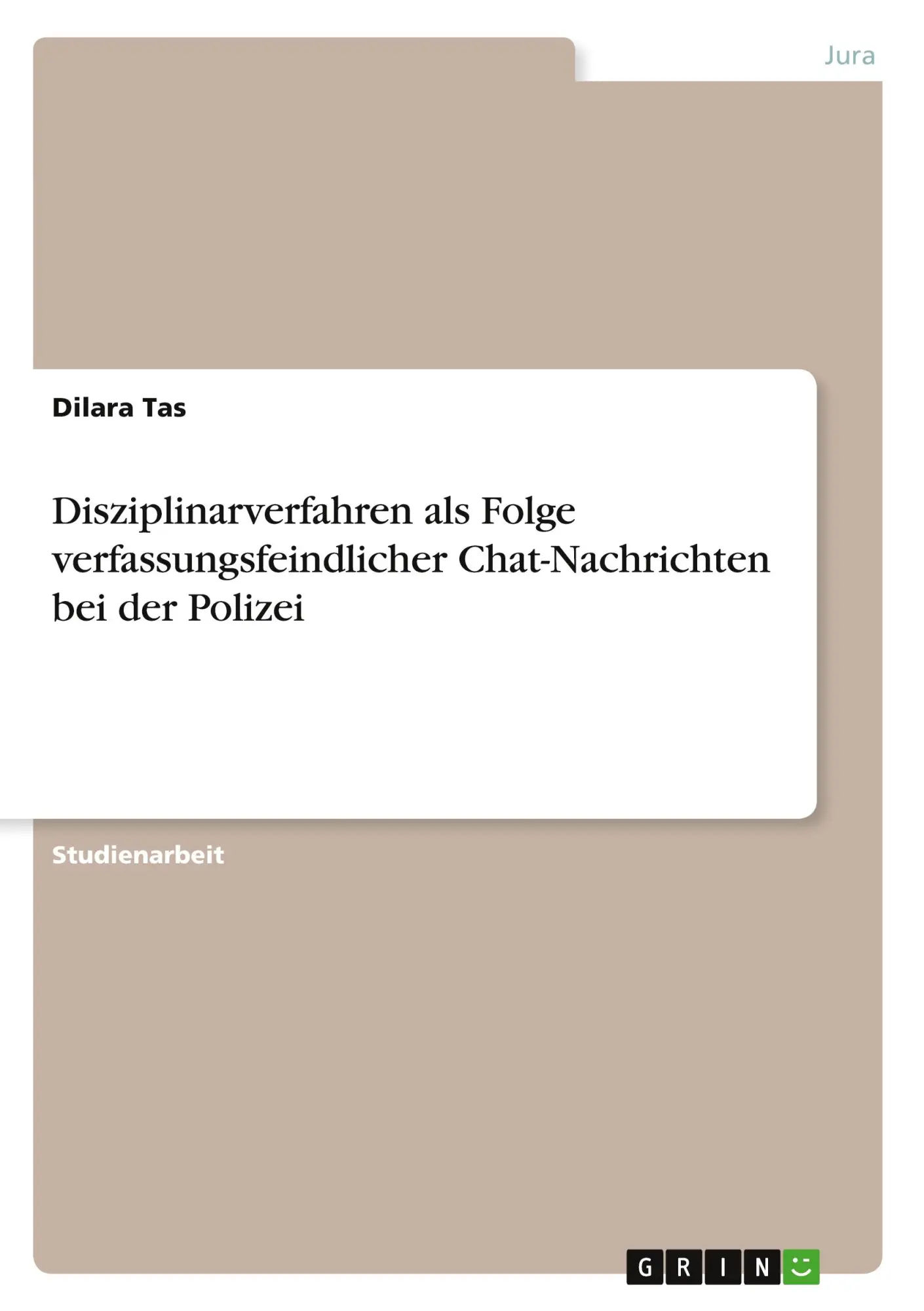 Cover: 9783346732484 | Disziplinarverfahren als Folge verfassungsfeindlicher...