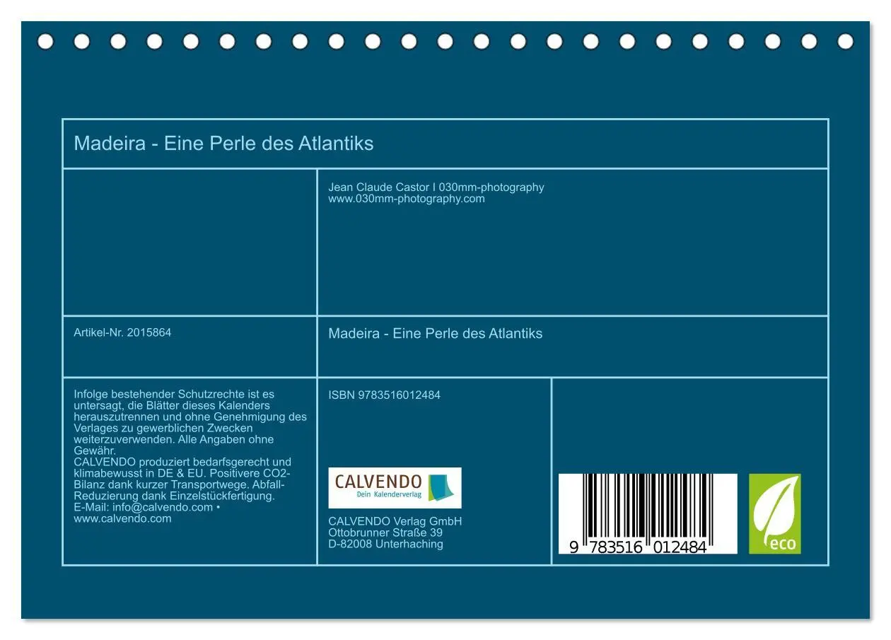 Bild: 9783516012484 | Madeira - Eine Perle des Atlantiks (Tischkalender 2026 DIN A5...