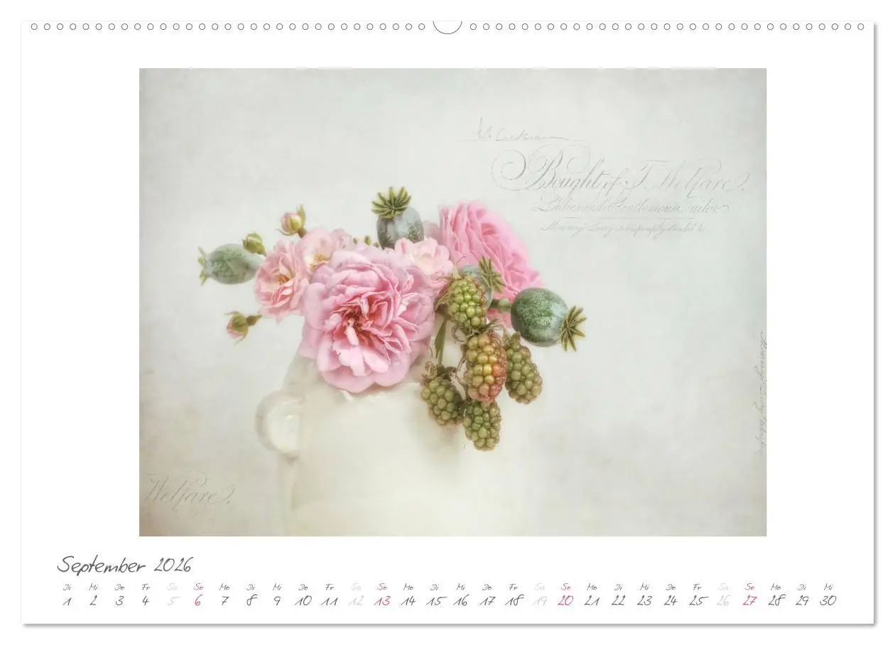 Bild: 9783516182484 | Vintage Flowers (Wandkalender 2026 DIN A2 quer), CALVENDO...