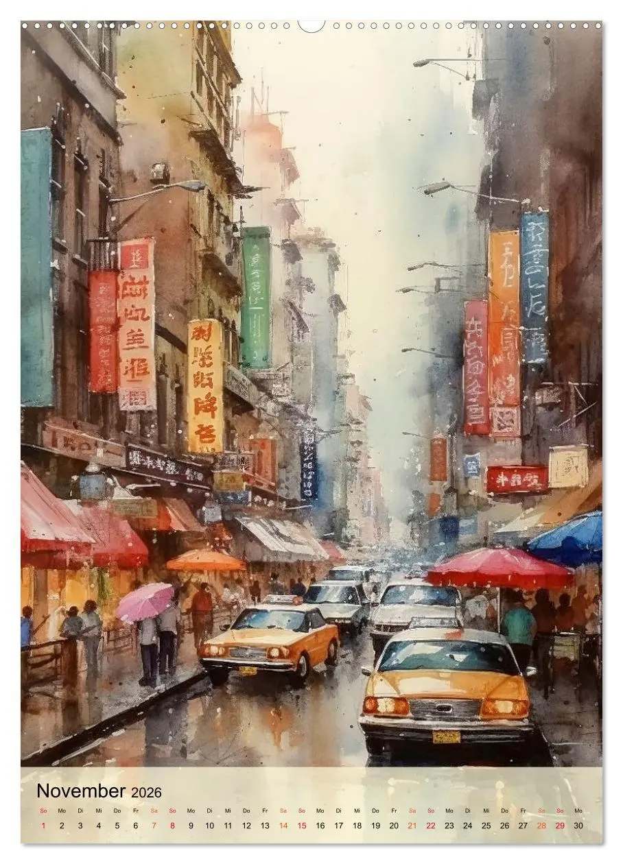 Bild: 9783516322484 | New York - ein Regentag (hochwertiger Premium Wandkalender 2026 DIN...