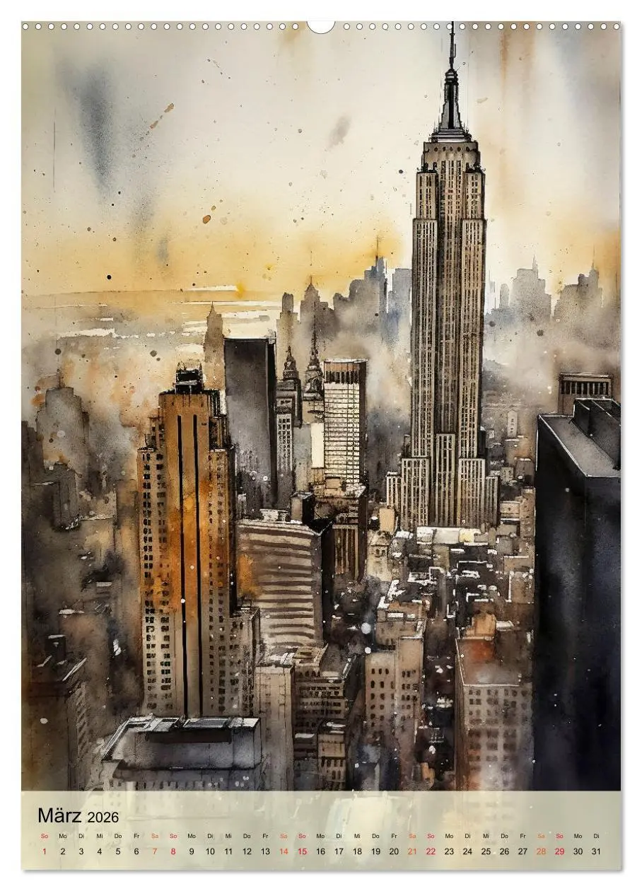 Bild: 9783516322484 | New York - ein Regentag (hochwertiger Premium Wandkalender 2026 DIN...
