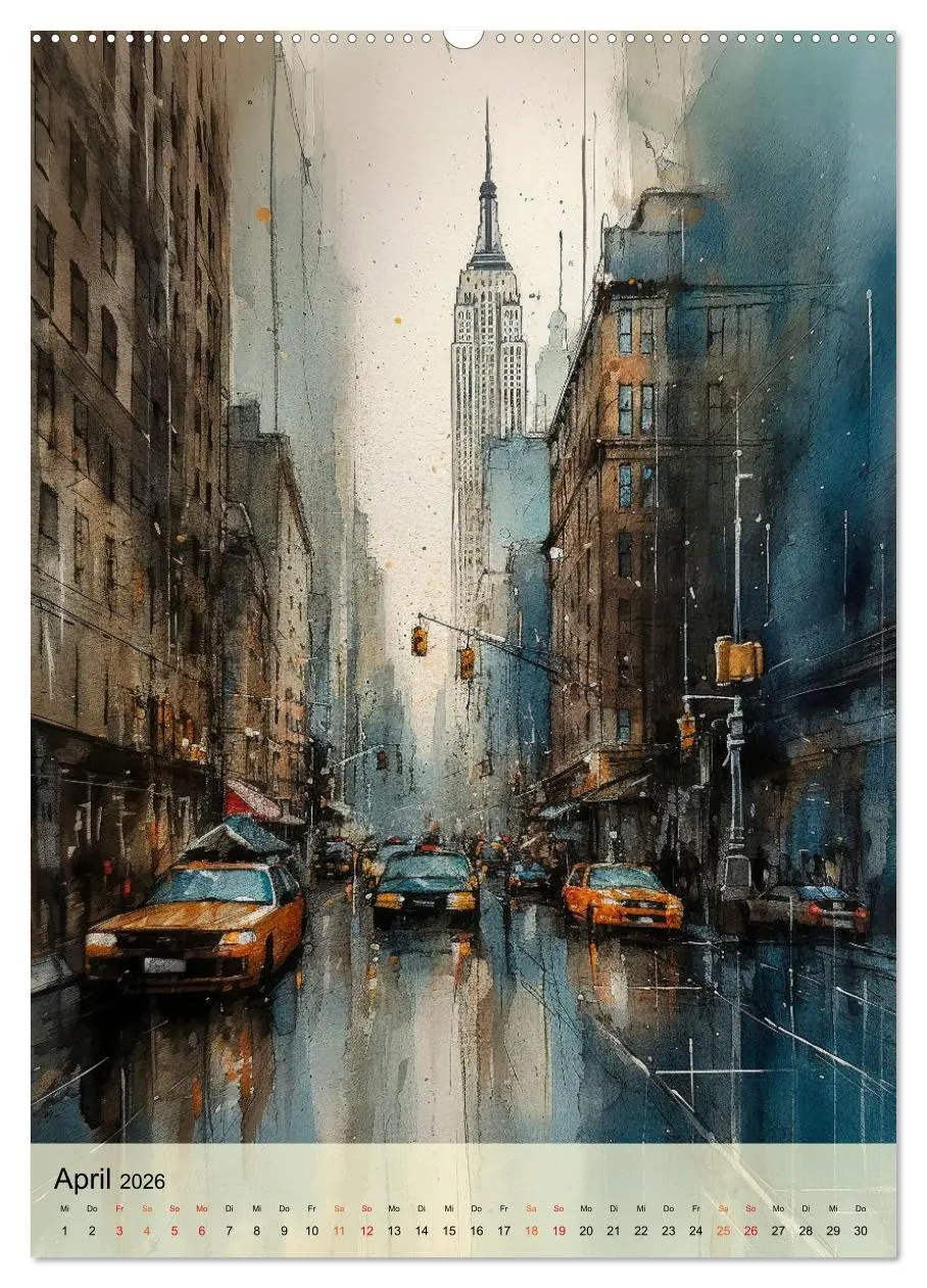 Bild: 9783516322484 | New York - ein Regentag (hochwertiger Premium Wandkalender 2026 DIN...