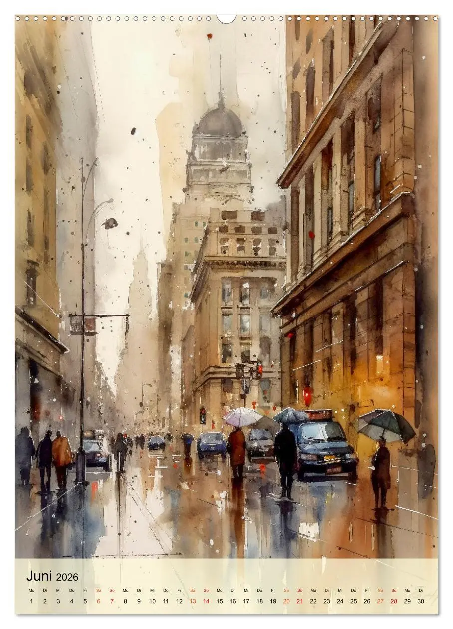 Bild: 9783516322484 | New York - ein Regentag (hochwertiger Premium Wandkalender 2026 DIN...