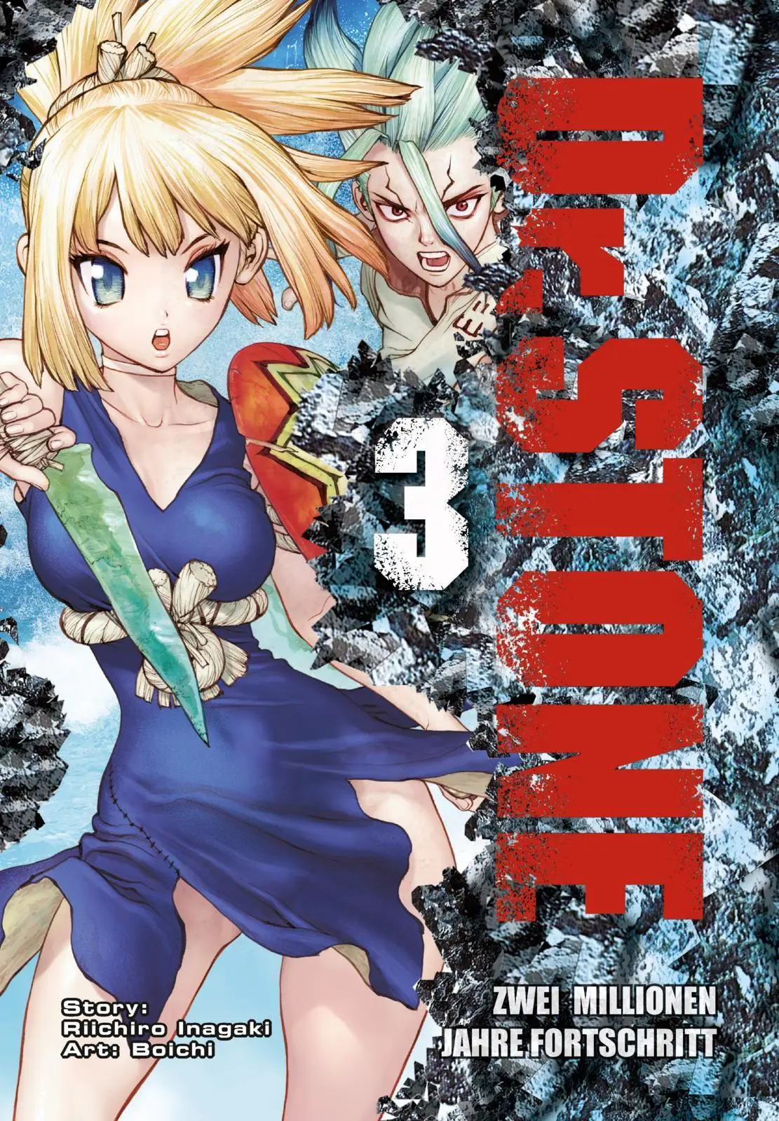 Cover: 9783551732484 | Dr. Stone 3 | Verrückte Abenteuer, Action und Wissenschaft! | Buch
