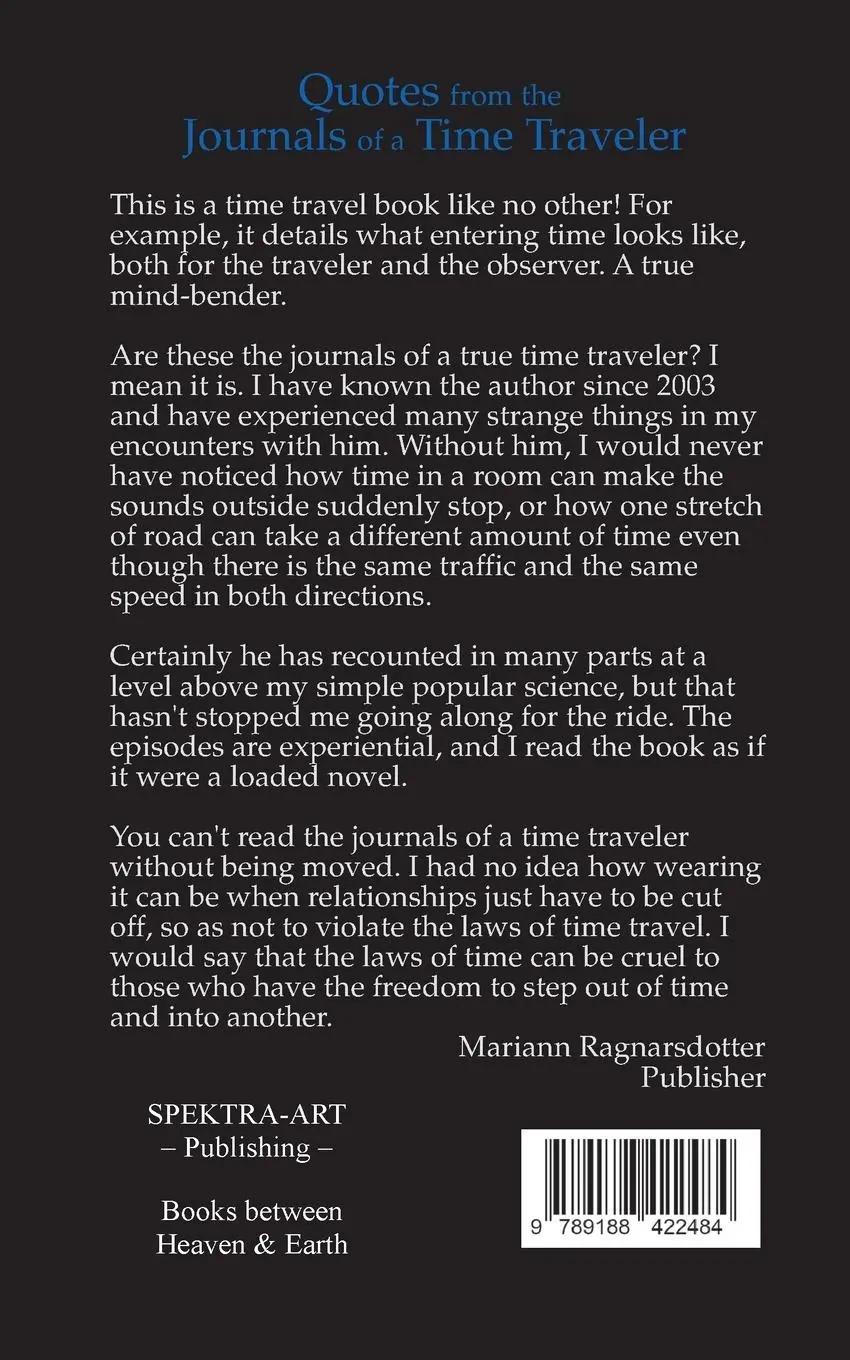 Rückseite: 9789188422484 | Quotes from the Journals of a Time Traveler | Mikael Kvist | Buch