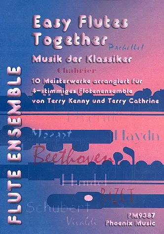 Musik der Klassiker 10 Meisterwerke für 4 Flöten ( Ensemble) Partitur und Stimmen