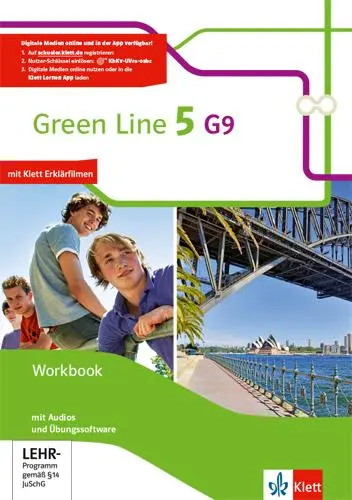 Cover: 9783128542584 | Green Line 5 G9. Workbook mit eingedrucktem Schlüssel zum Download...