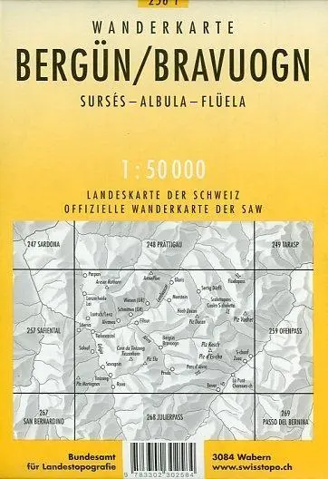 Bild: 9783302302584 | Swisstopo 1 : 50 000 Bergün Bravougn Wanderkarte | (Land-)Karte | 2025