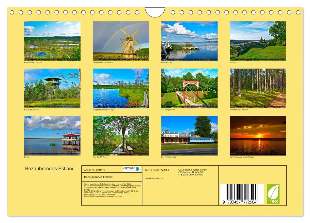 Bild: 9783457772584 | Bezauberndes Estland (Wandkalender 2026 DIN A4 quer), CALVENDO...