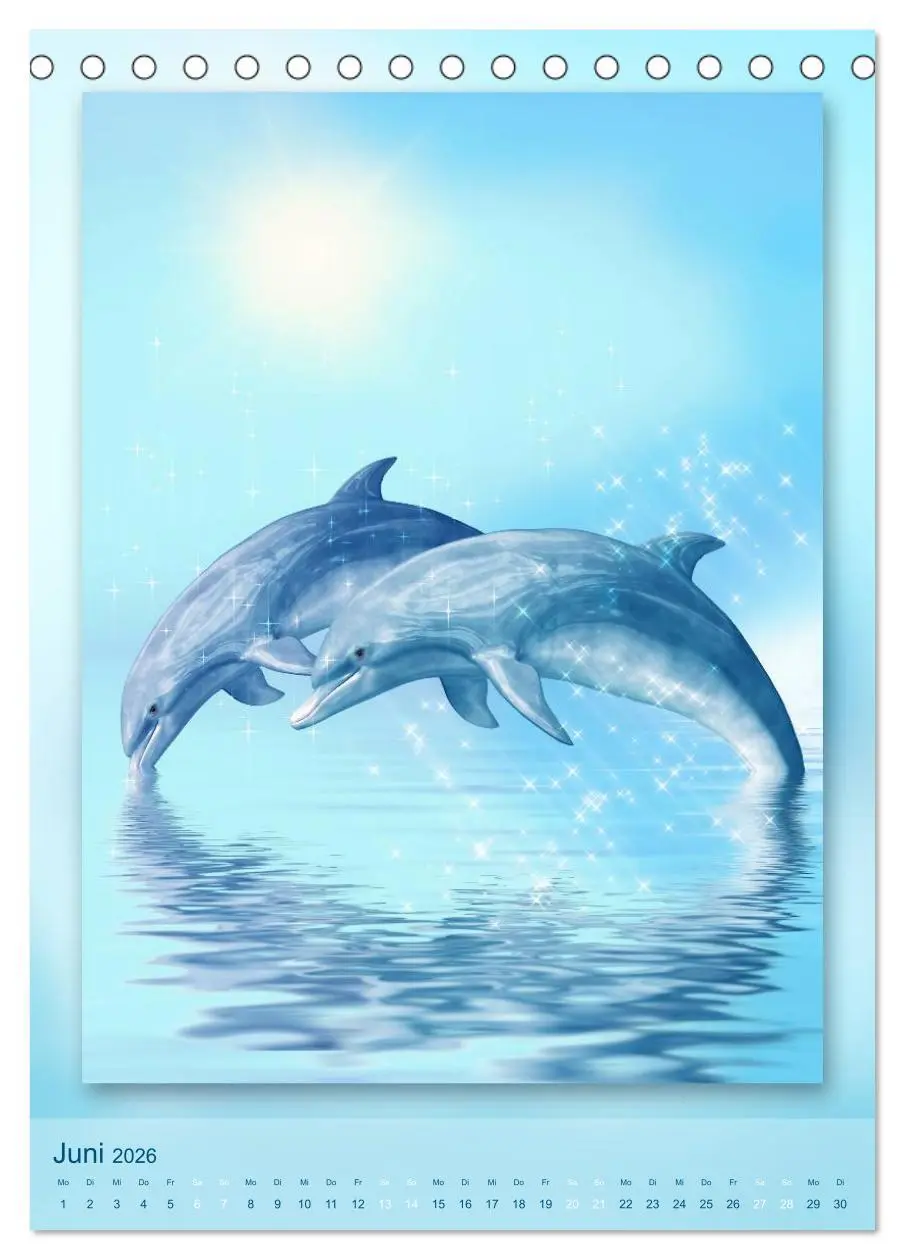 Bild: 9783516482584 | Delfine - Kalender (Tischkalender 2026 DIN A5 hoch), CALVENDO...