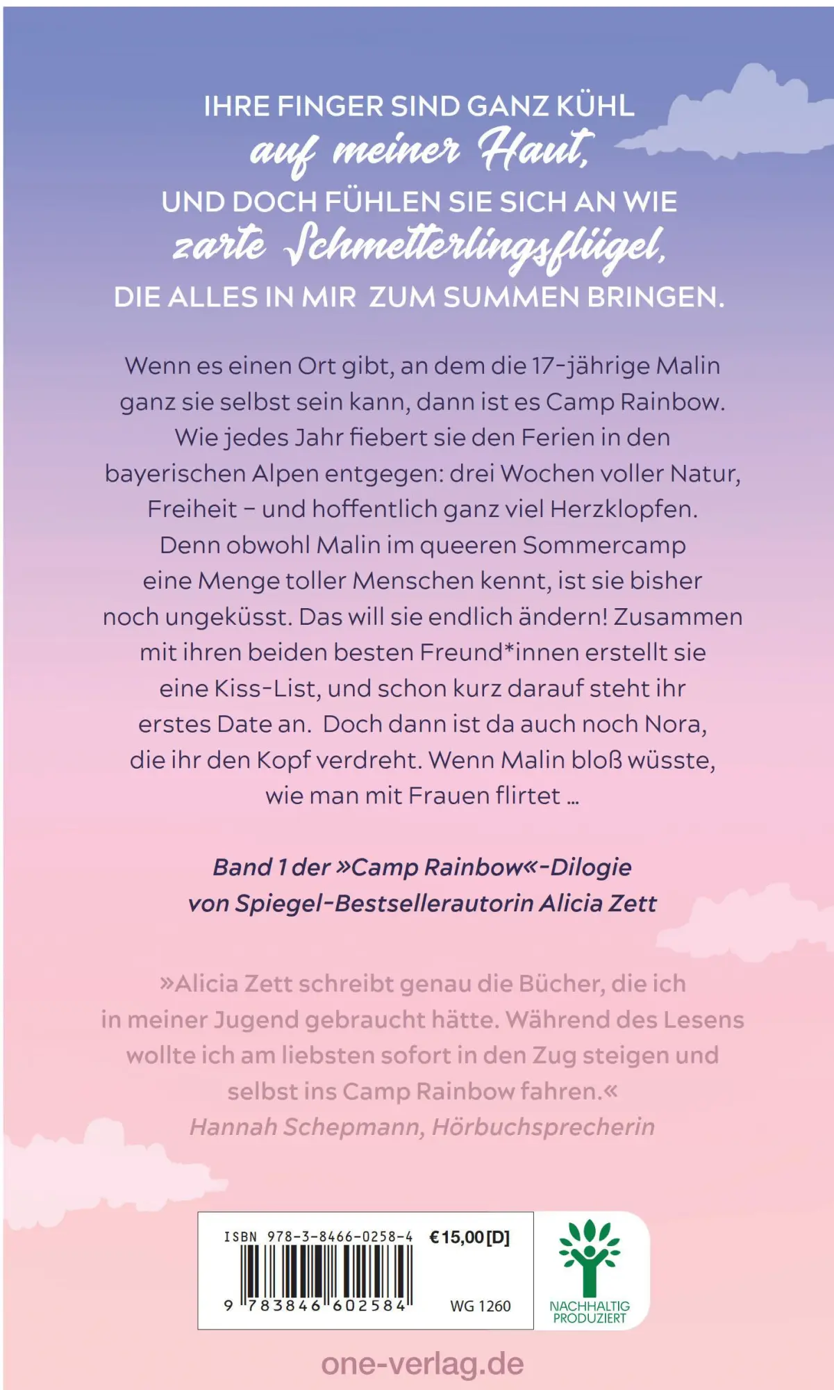 Bild: 9783846602584 | Camp Rainbow - Über mir der Himmel | Alicia Zett | Taschenbuch | 2025