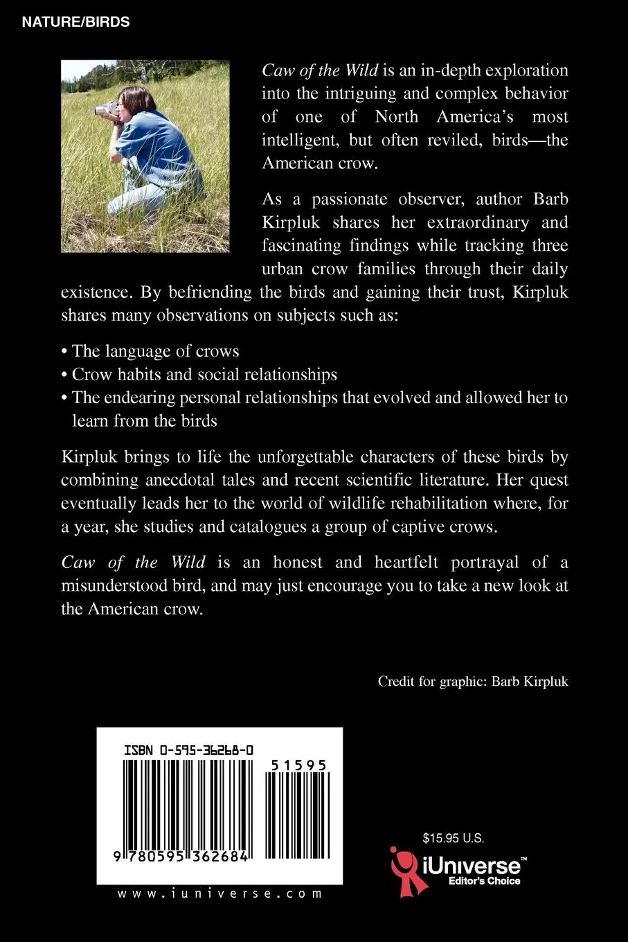 Rückseite: 9780595362684 | Caw of the Wild | Observations from the Secret World of Crows | Buch