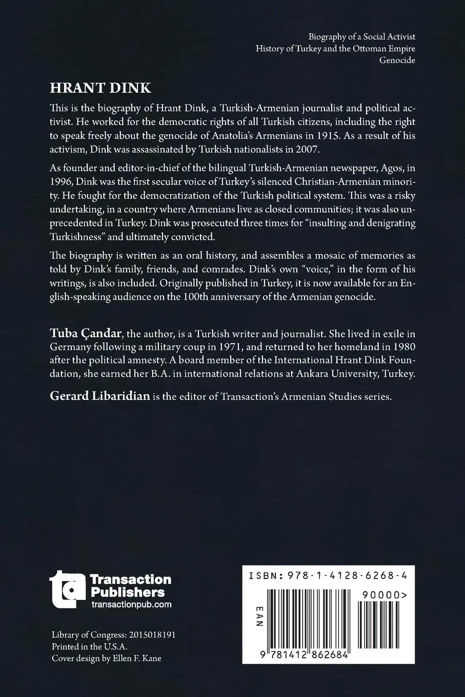 Rückseite: 9781412862684 | Hrant Dink | An Armenian Voice of the Voiceless in Turkey | Candar
