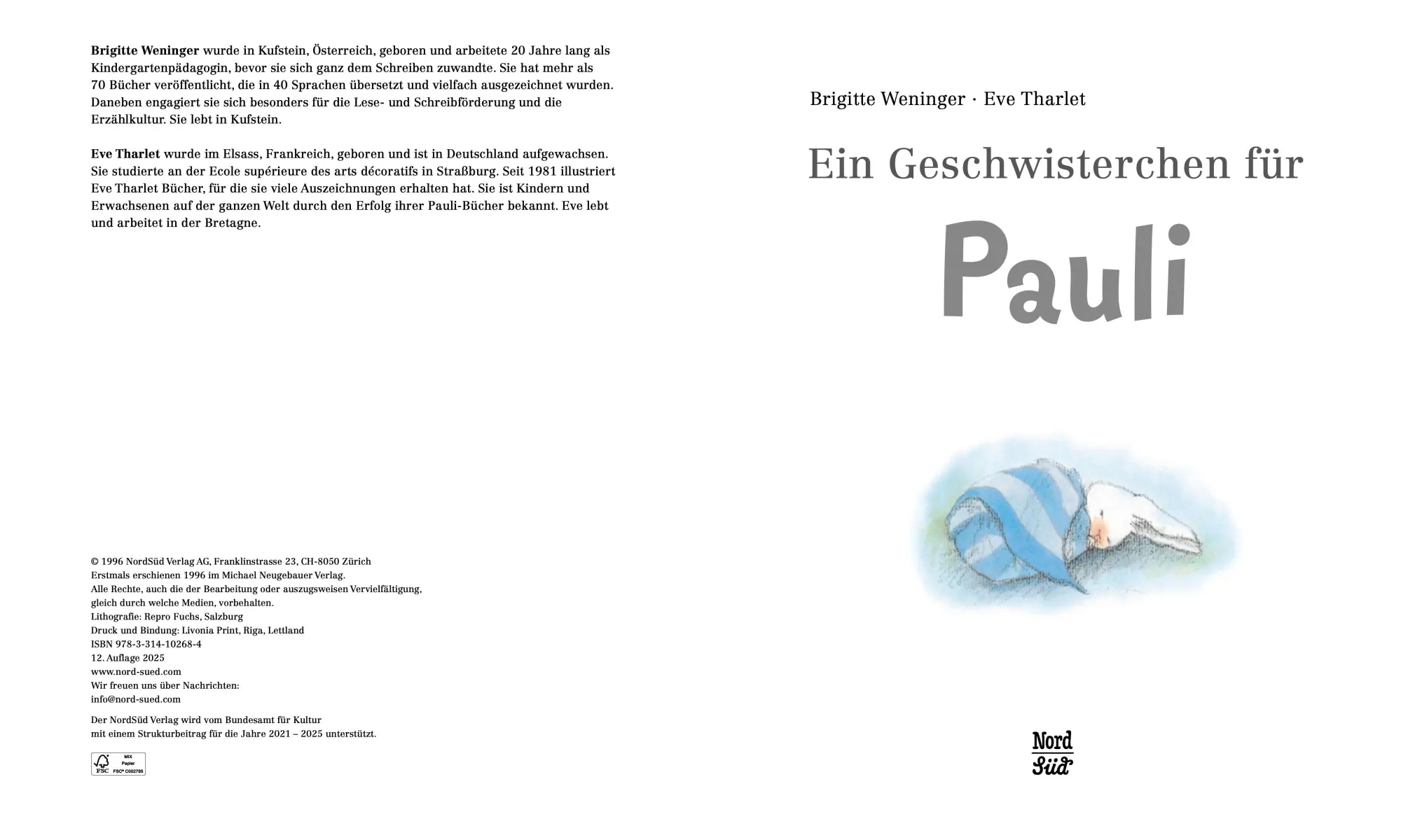 Bild: 9783314102684 | Ein Geschwisterchen für Pauli | Brigitte Weninger | Buch | 32 S.