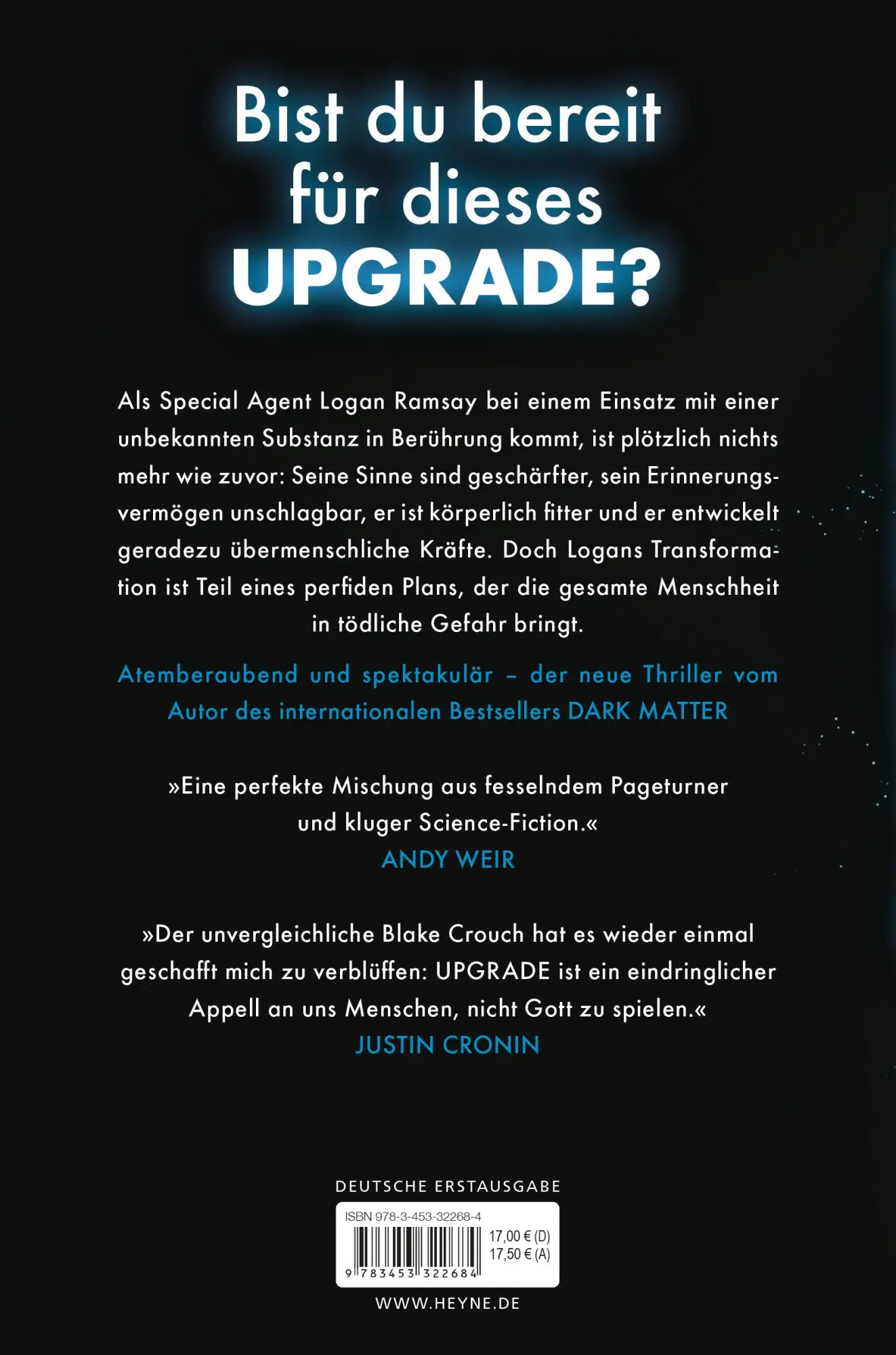 Bild: 9783453322684 | Upgrade | Roman | Blake Crouch | Taschenbuch | 384 S. | Deutsch | 2023