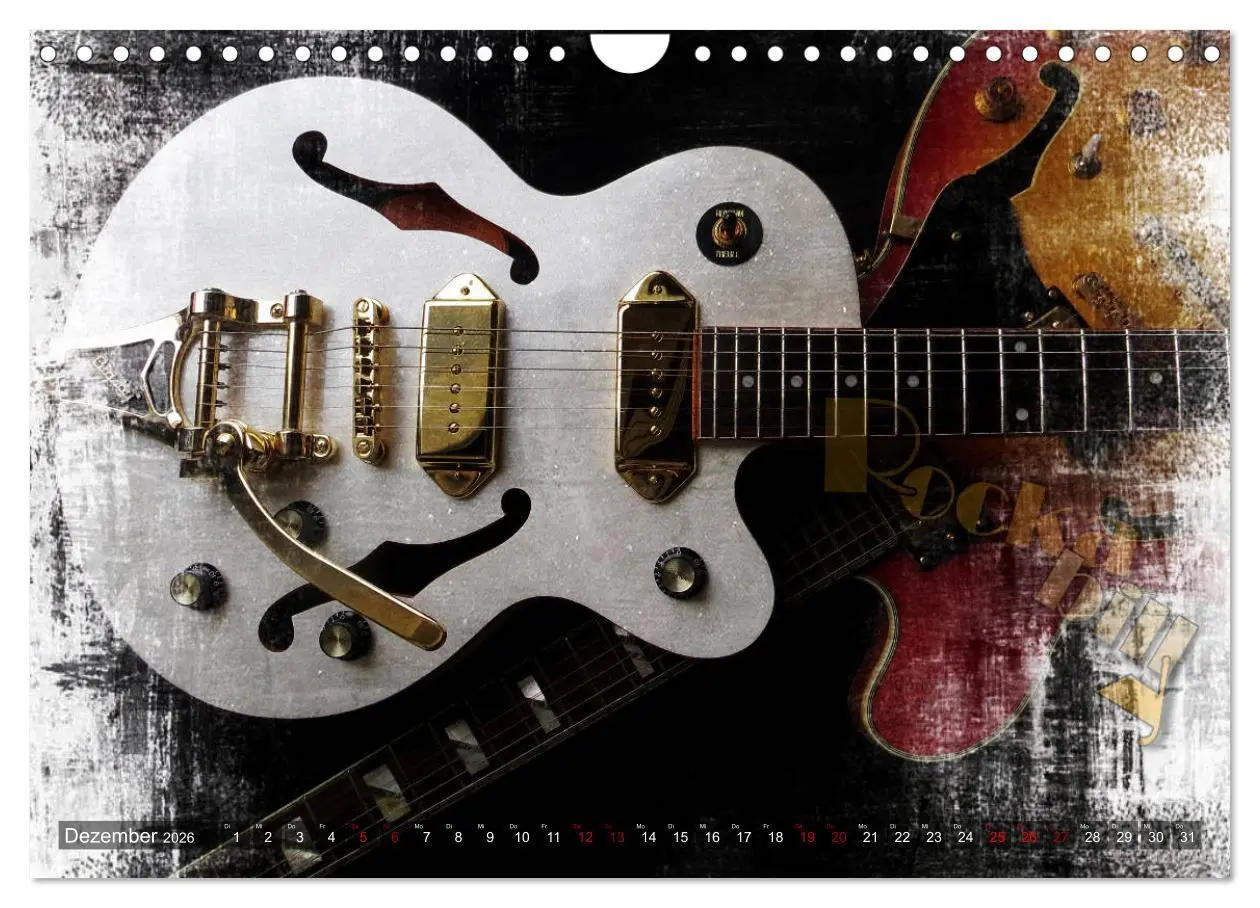 Bild: 9783457902684 | Gitarren - Grunge Style (Wandkalender 2026 DIN A4 quer), CALVENDO...