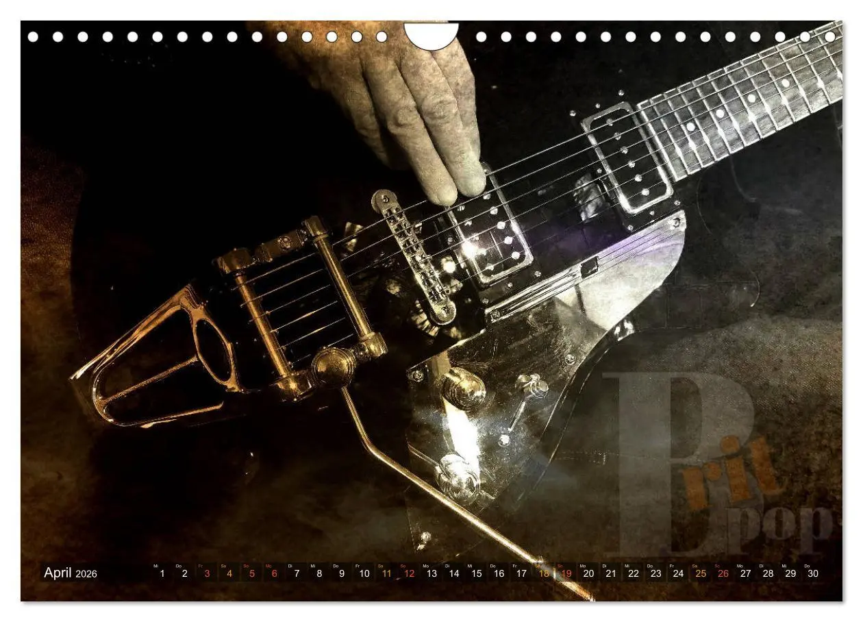 Bild: 9783457902684 | Gitarren - Grunge Style (Wandkalender 2026 DIN A4 quer), CALVENDO...