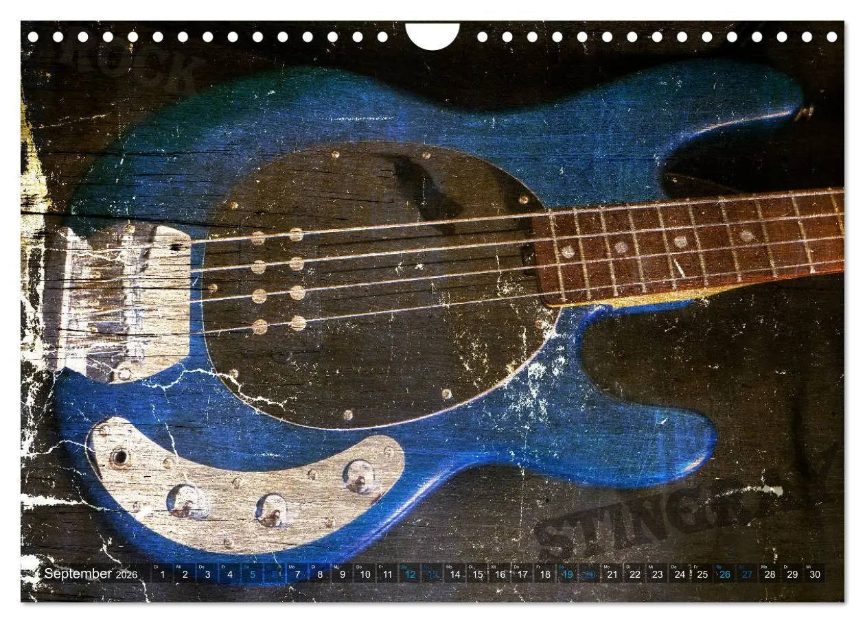 Bild: 9783457902684 | Gitarren - Grunge Style (Wandkalender 2026 DIN A4 quer), CALVENDO...