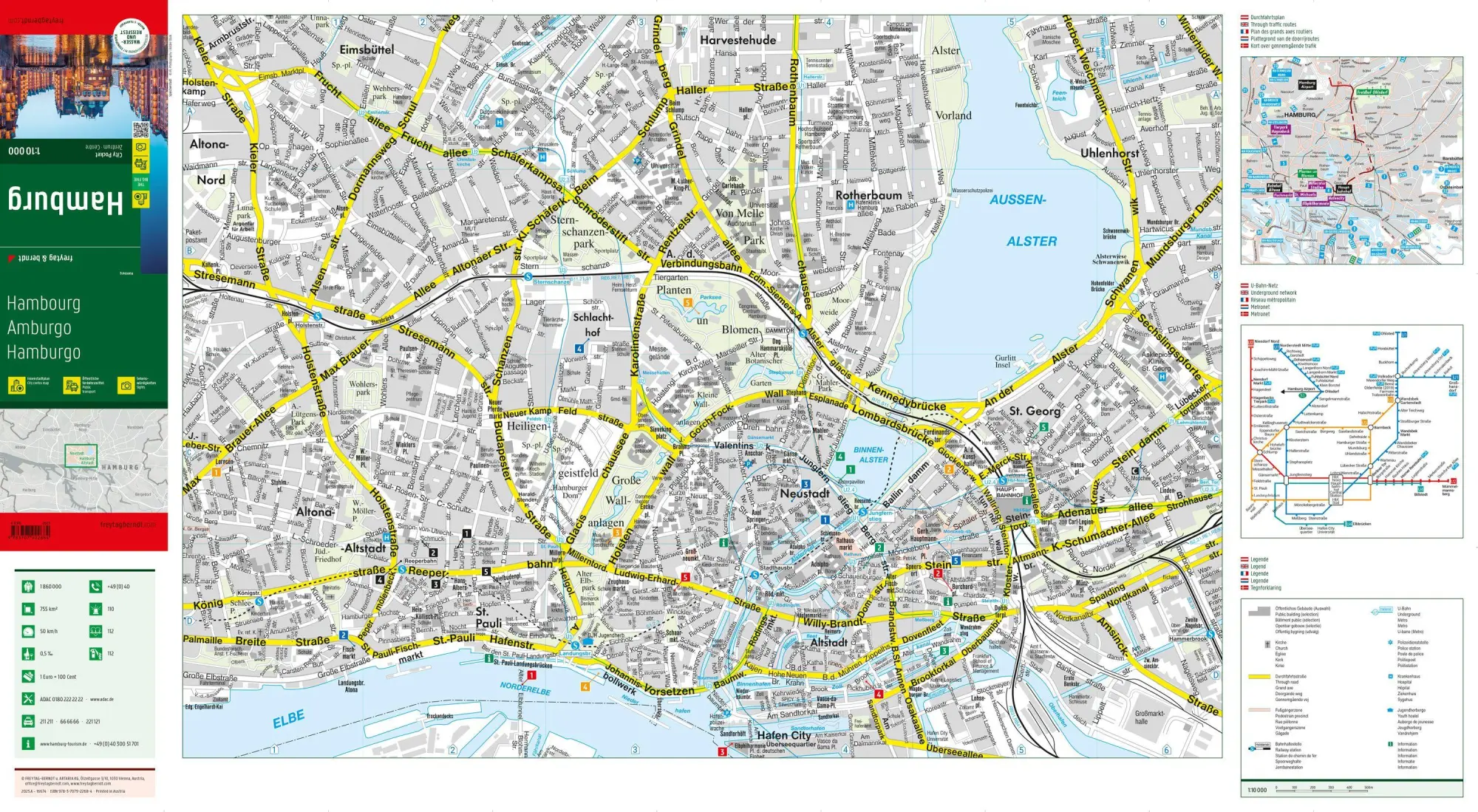 Bild: 9783707922684 | freytag &amp; berndt Innenstadtplan Hamburg 1:10.000 | Freytag &amp; Berndt