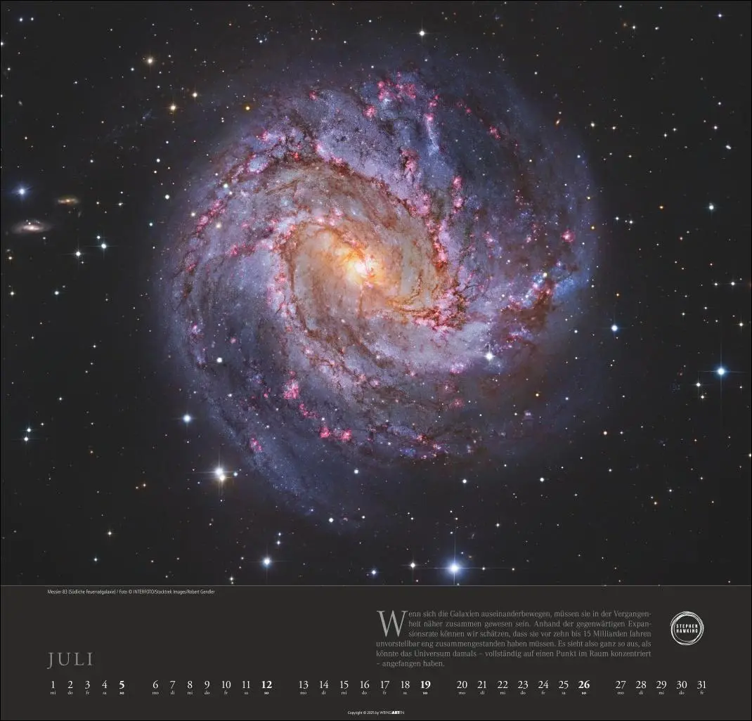 Bild: 9783839902684 | Stephen Hawking Kalender 2026 | Kalender | Spiralbindung | 14 S.