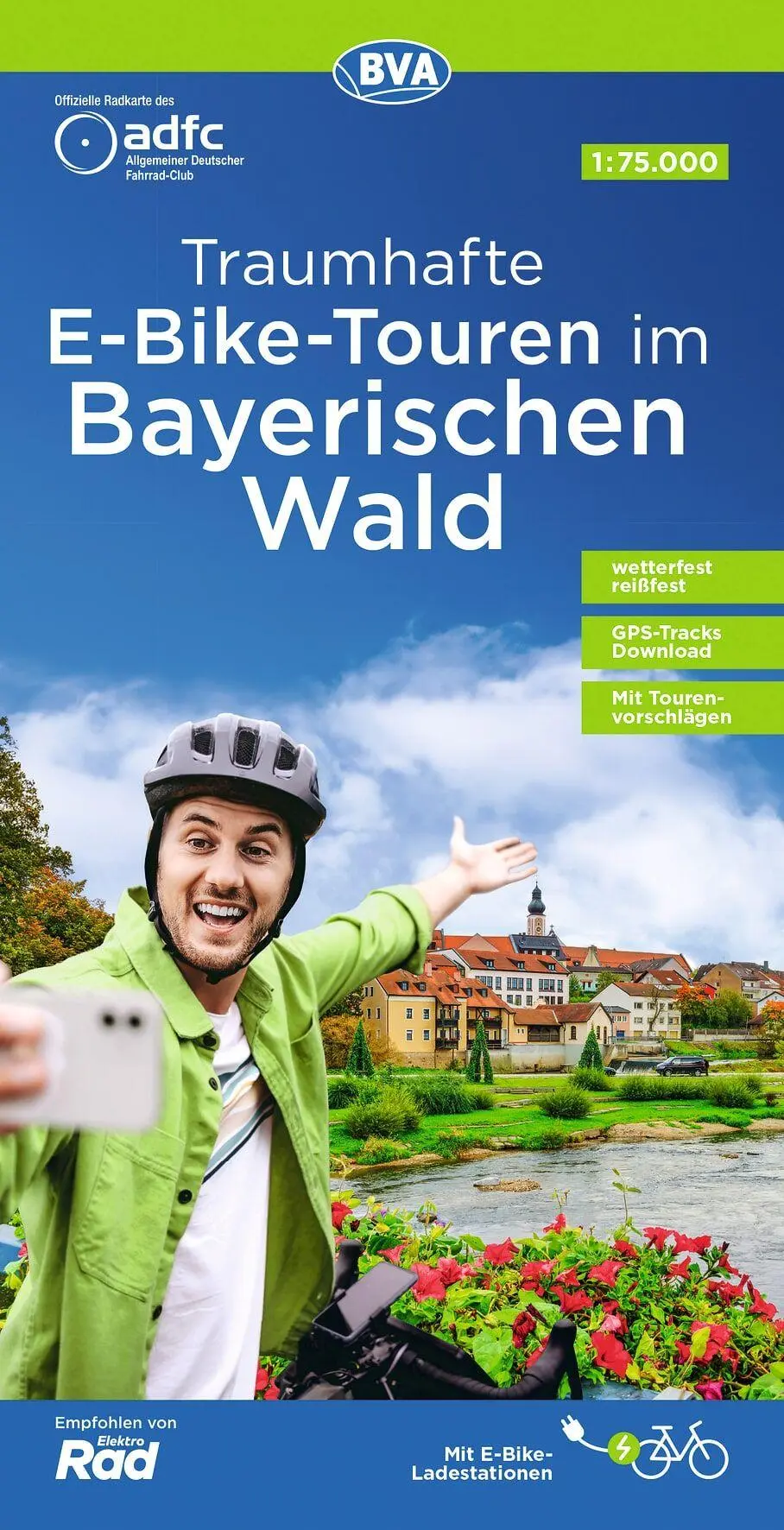 Cover: 9783969902684 | BVA ADFC Regionalkarte Traumhafte E-Bike-Touren im Bayerischen Wald...