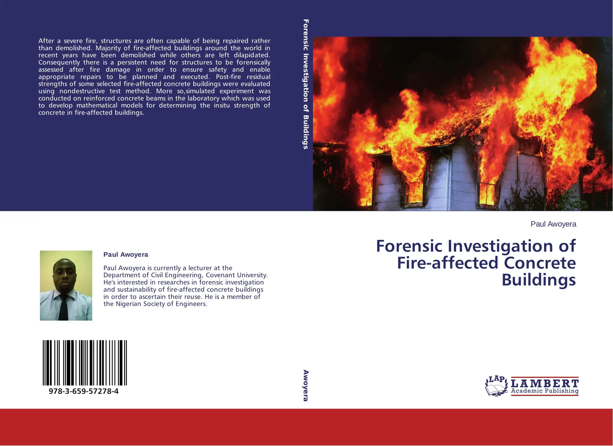 Cover: 9783659572784 | Forensic Investigation of Fire-affected Concrete Buildings | Awoyera