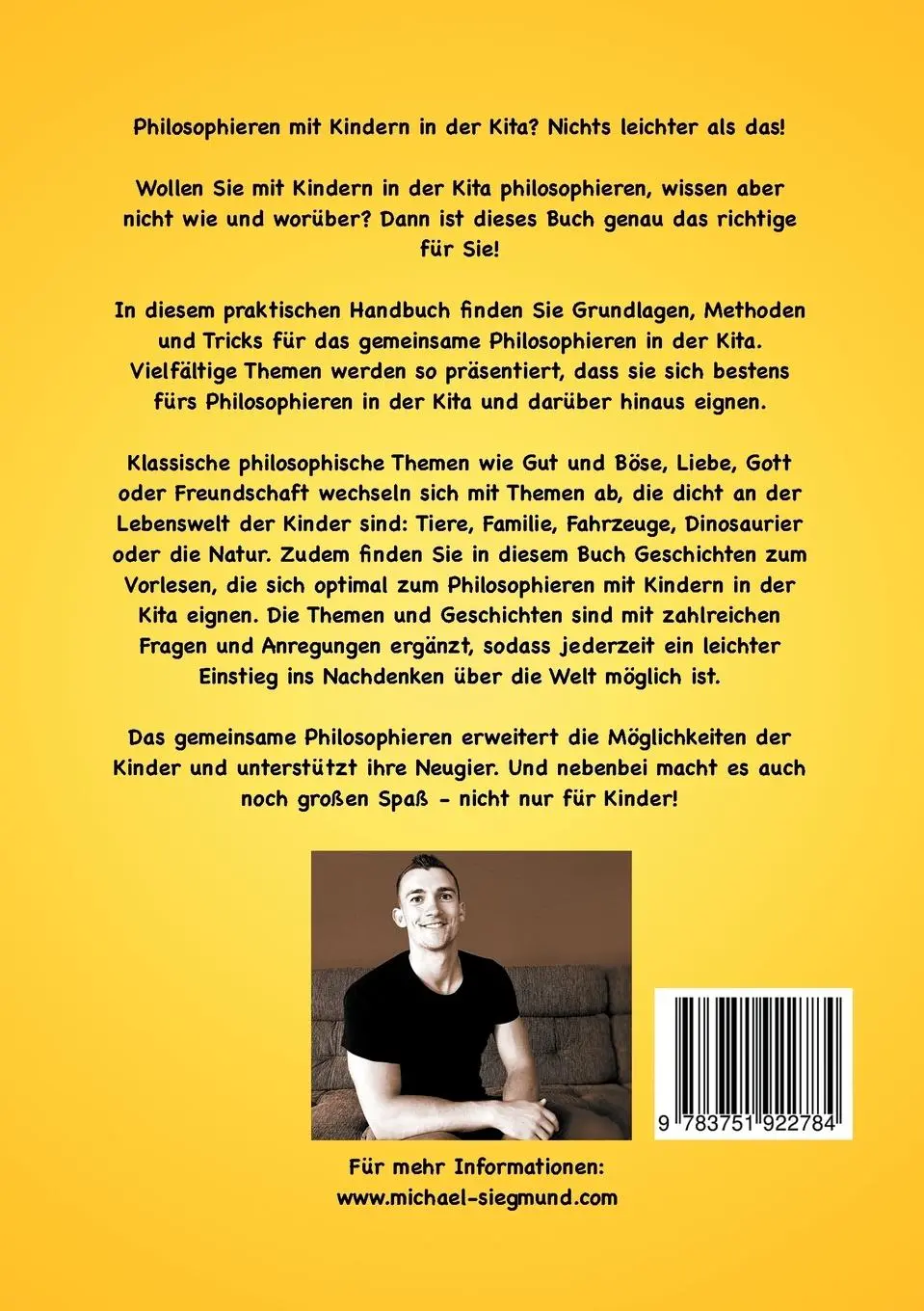 Rückseite: 9783751922784 | Philosophieren mit Kindern in der Kita | Michael Siegmund | Buch