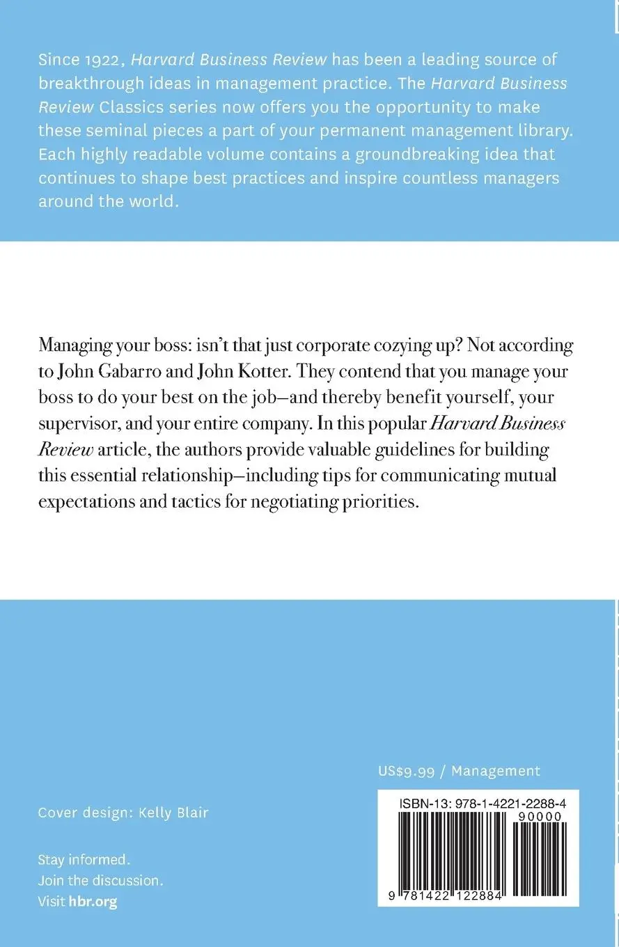 Rückseite: 9781422122884 | Managing Your Boss | John J Gabarro (u. a.) | Taschenbuch | Englisch