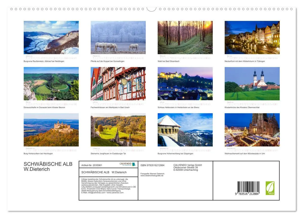 Bild: 9783516212884 | SCHWÄBISCHE ALB W.Dieterich (hochwertiger Premium Wandkalender 2026...