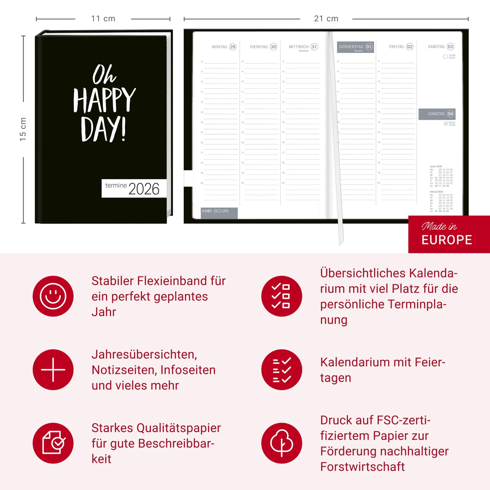 Bild: 9783756412884 | times&amp;more Typo Kalenderbuch 2026 | Heye | Buch | Bürokalender Heye