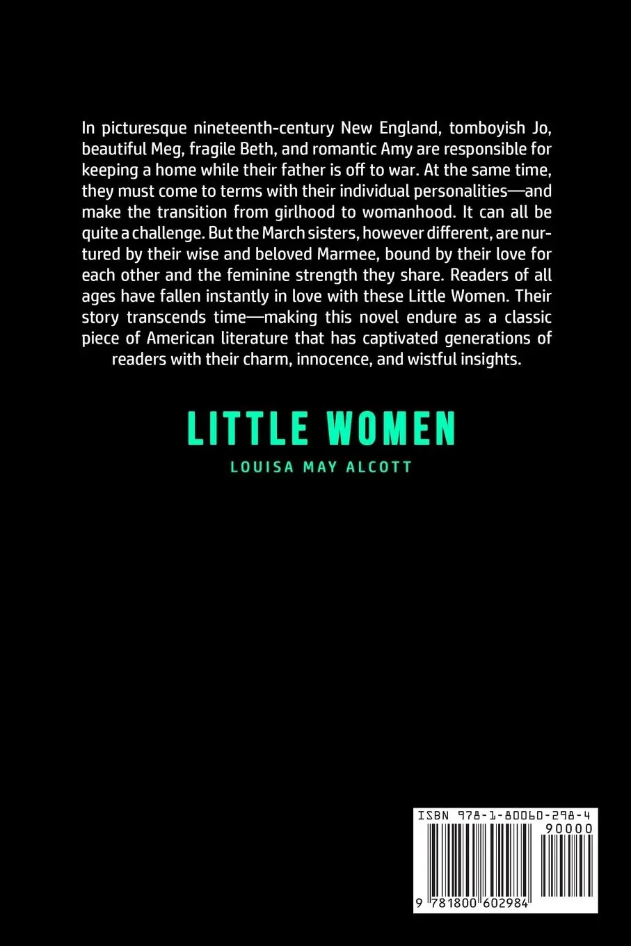 Rückseite: 9781800602984 | Little Women | Louisa May Alcott | Taschenbuch | Englisch | 2020