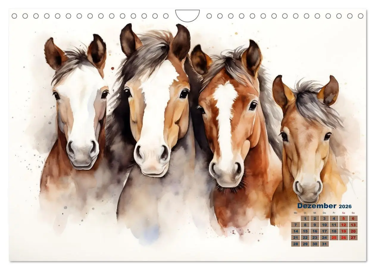 Bild: 9783457352984 | Kraftpakete in Aquarell (Wandkalender 2026 DIN A4 quer), CALVENDO...