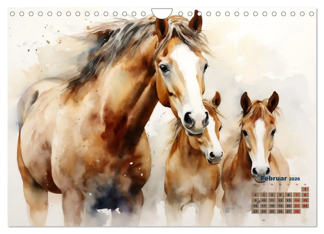 Bild: 9783457352984 | Kraftpakete in Aquarell (Wandkalender 2026 DIN A4 quer), CALVENDO...