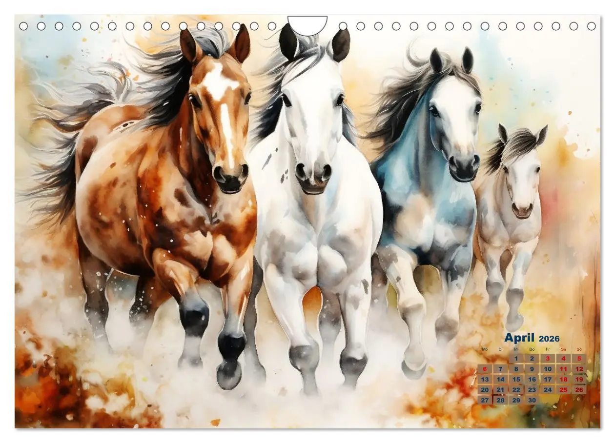 Bild: 9783457352984 | Kraftpakete in Aquarell (Wandkalender 2026 DIN A4 quer), CALVENDO...