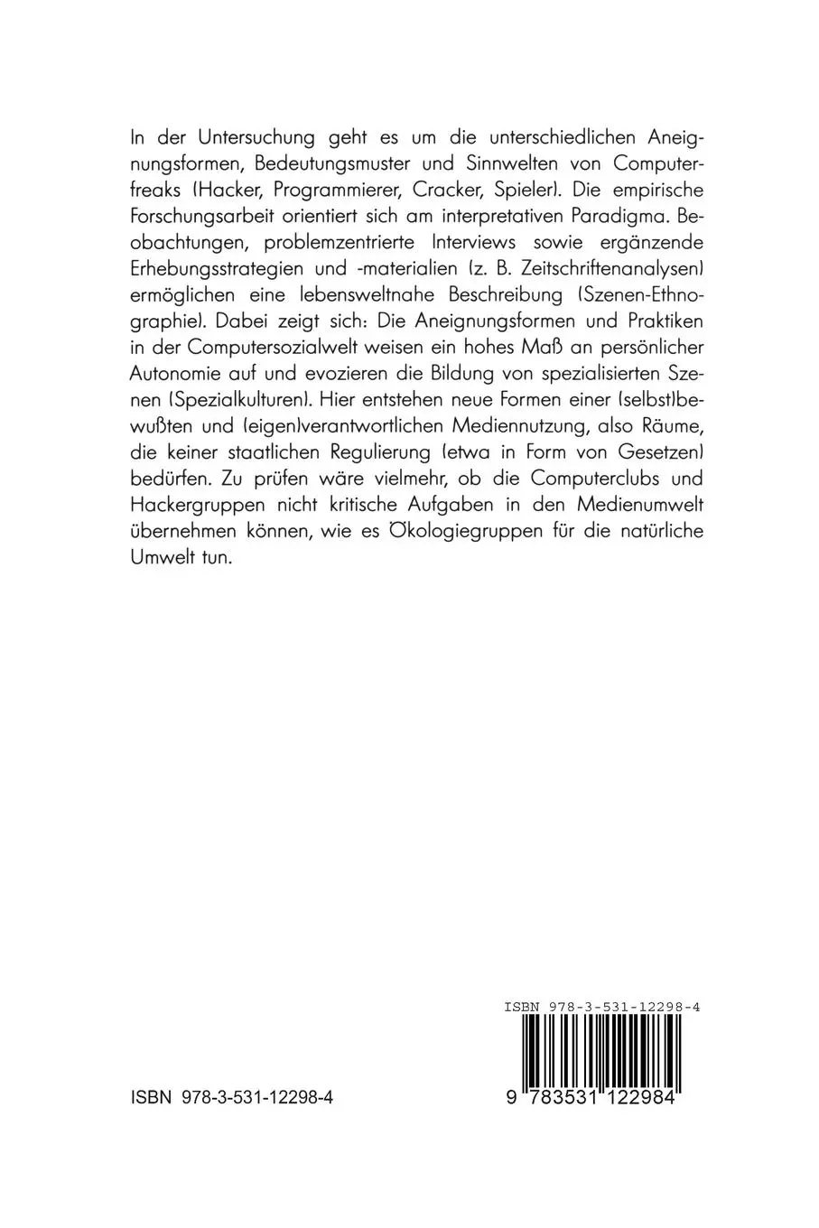 Rückseite: 9783531122984 | Auf digitalen Pfaden | Waldemar Vogelgesang (u. a.) | Taschenbuch