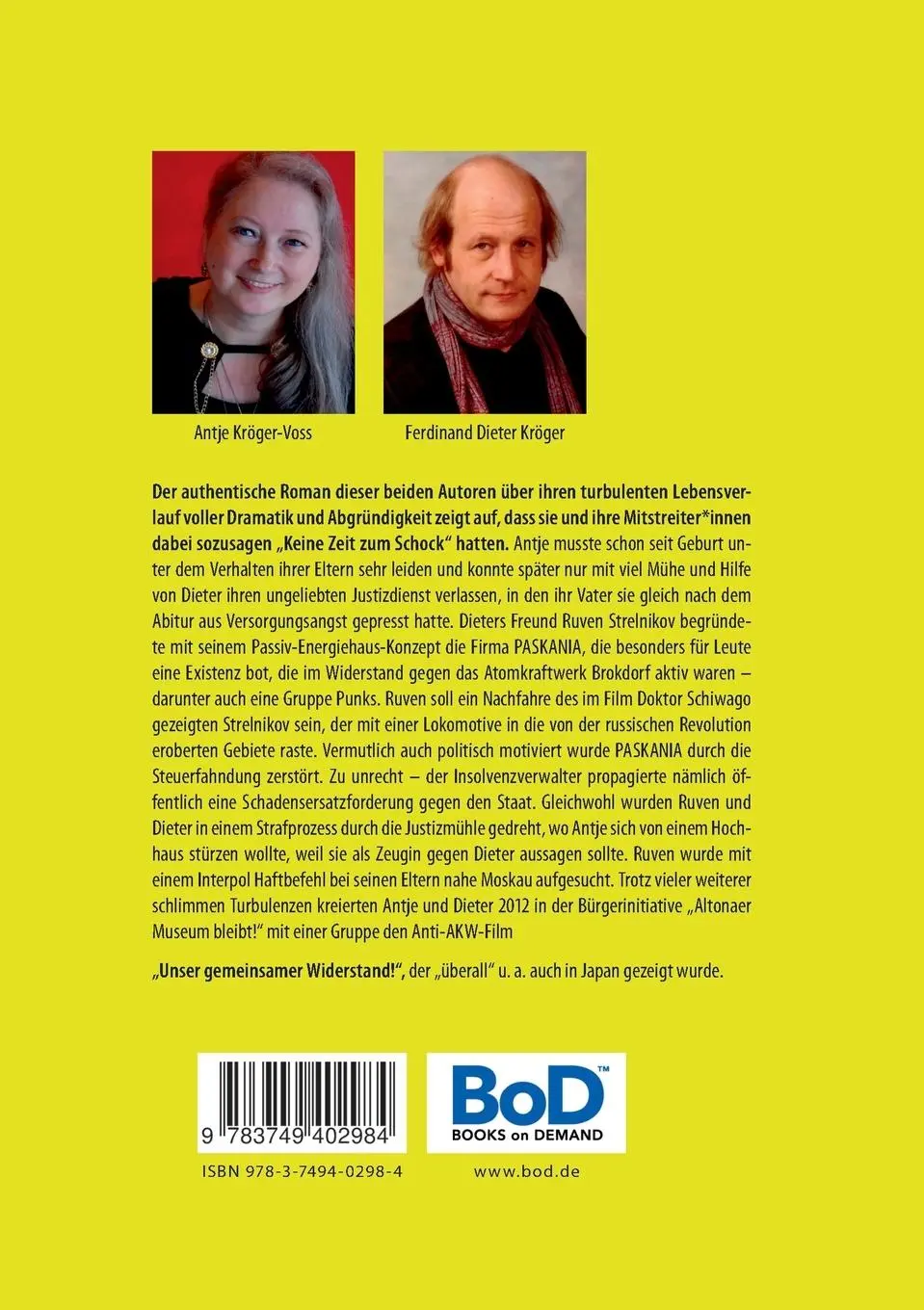 Rückseite: 9783749402984 | Keine Zeit zum Schock | Antje Kröger-Voss (u. a.) | Taschenbuch | 2019